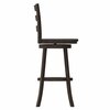Flash Furniture Liesel Commercial Wooden Classic Ladderback Swivel Barstool w/Solid Wood Seat, Gray Wash Walnut ES-UN-31WS-29-GY-GG